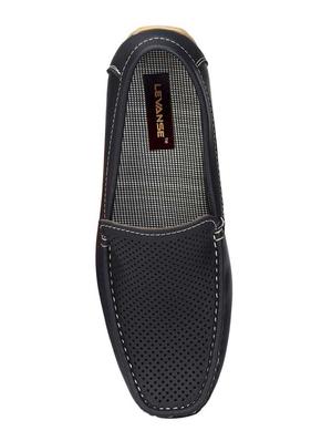navy leatherette slip on loafers - 16707955 - Standard Image - 4