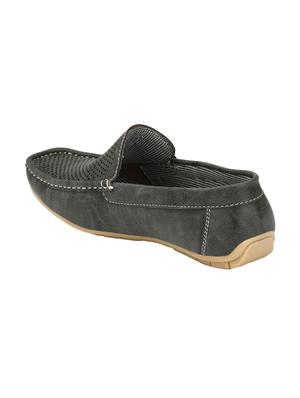 grey leatherette slip on loafers - 16707957 - Standard Image - 3