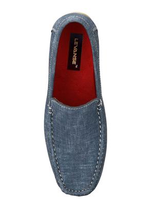 blue canva sslip on loafers - 16707958 - Standard Image - 4