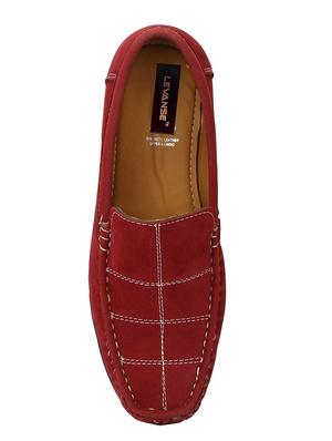 red suede slip on loafers - 16707961 - Standard Image - 4