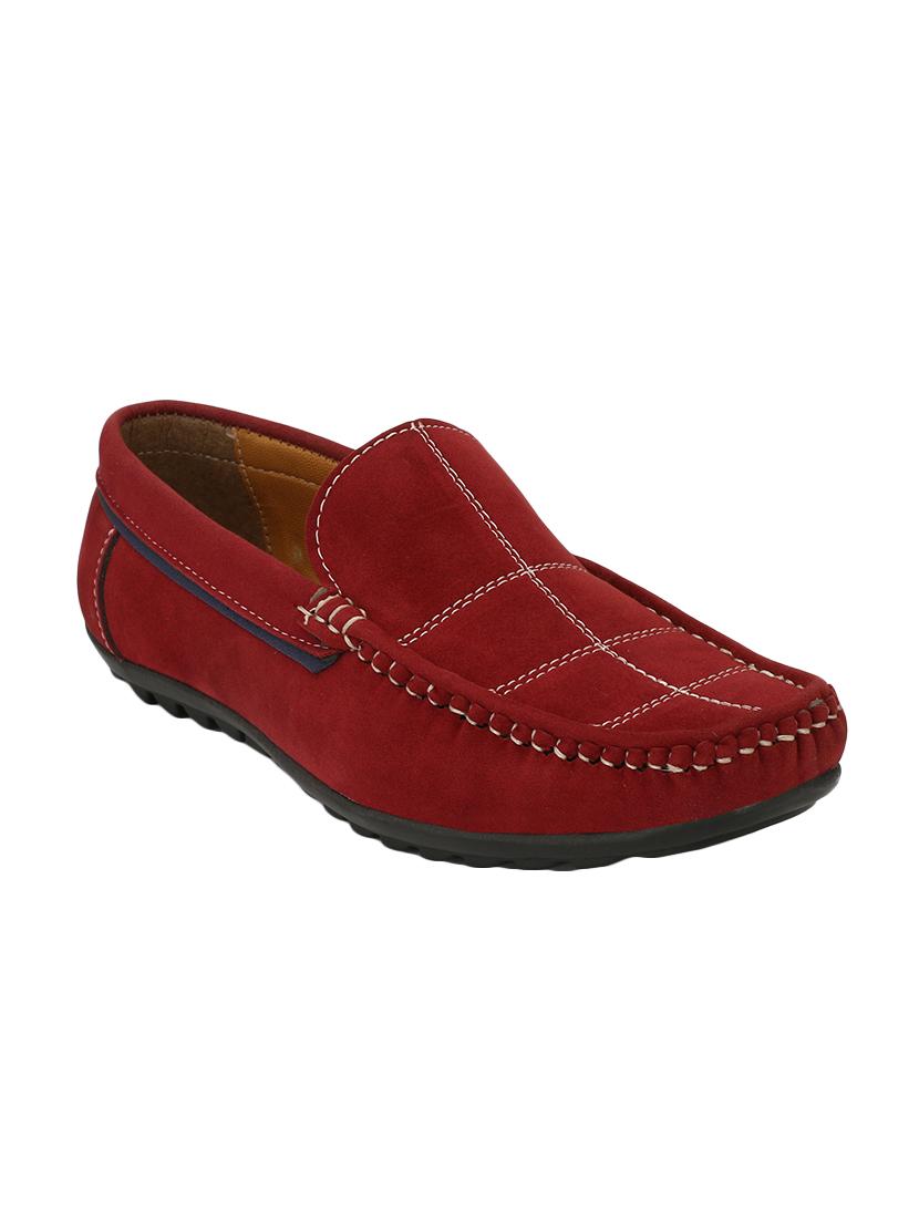 red suede slip on loafers - 16707961 - Zoom Image - 1
