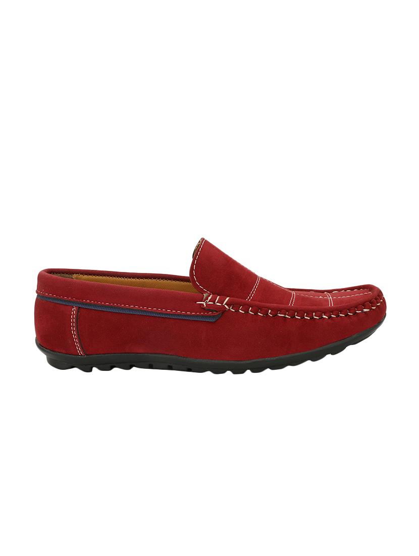 red suede slip on loafers - 16707961 - Zoom Image - 2