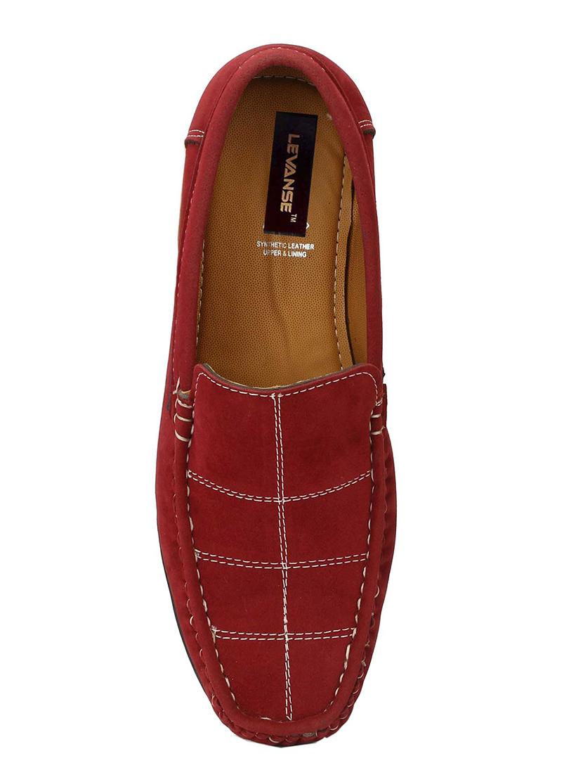 red suede slip on loafers - 16707961 - Zoom Image - 4