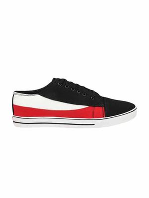 black canvas lace up sneakers - 16707969 - Standard Image - 2