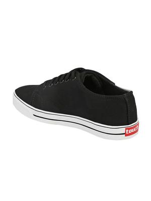 black canvas lace up sneakers - 16707969 - Standard Image - 3