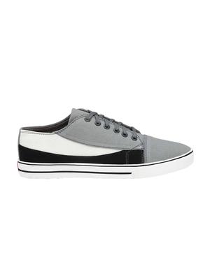 grey canvas lace up sneakers - 16707970 - Standard Image - 2