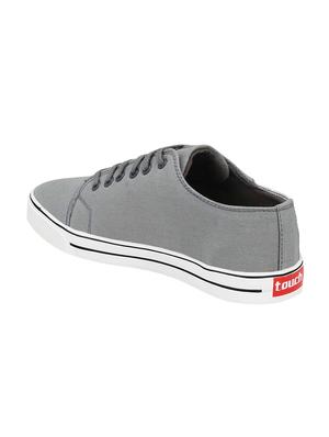 grey canvas lace up sneakers - 16707970 - Standard Image - 3
