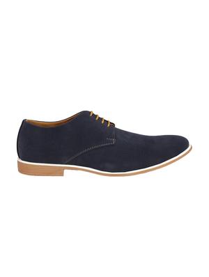 navy leatherette lace up shoes - 16707980 - Standard Image - 2