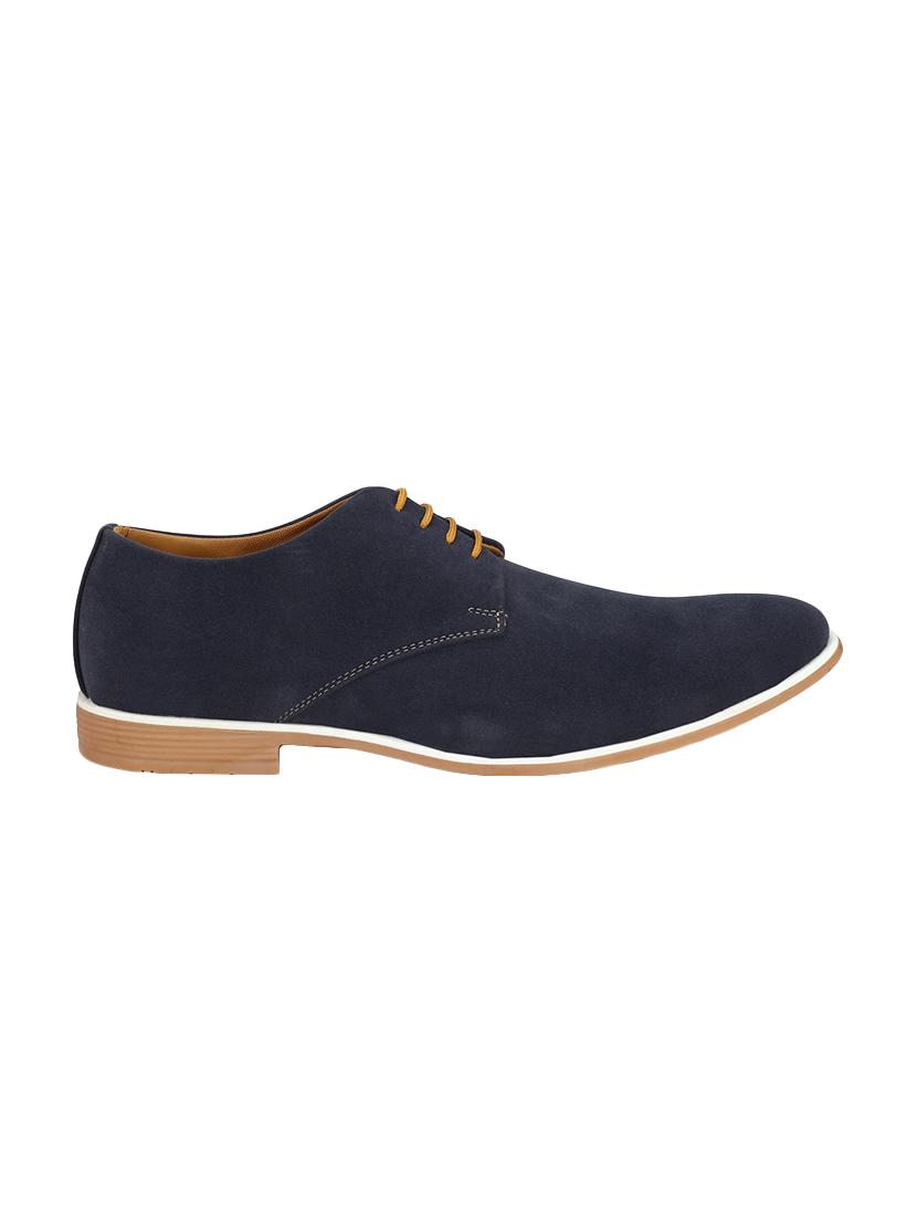 navy leatherette lace up shoes - 16707980 - Zoom Image - 2