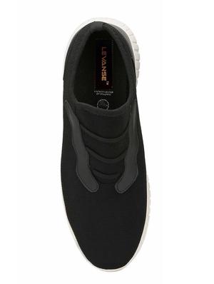 black fabric slipon sport shoes - 16708007 - Standard Image - 4