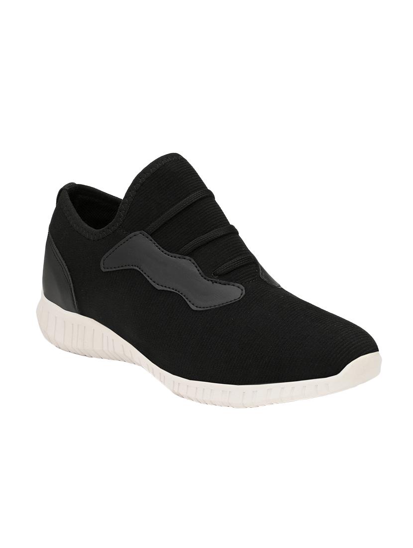 black fabric slipon sport shoes - 16708007 - Zoom Image - 1