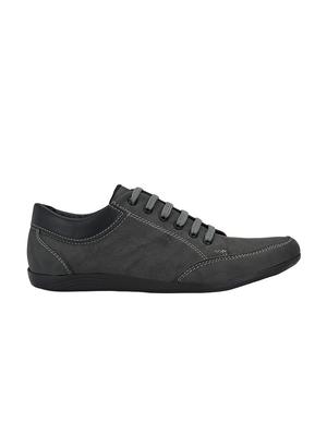 grey leatherette lace up sneakers - 16708009 - Standard Image - 2