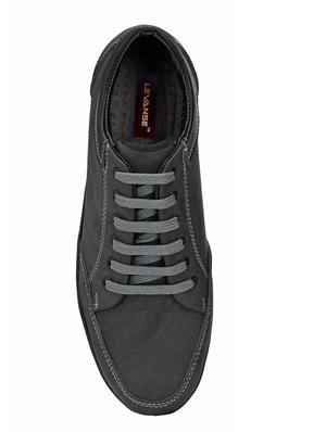 grey leatherette lace up sneakers - 16708009 - Standard Image - 4