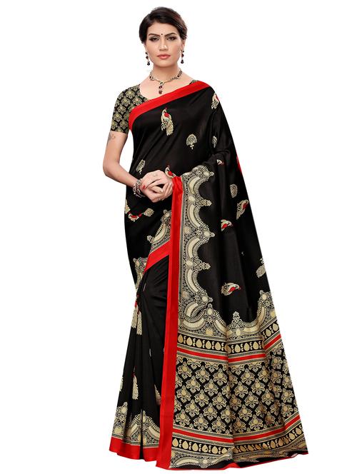 conversational printed bhagalpuri saree with blouse - 16708054 - Standard Image - 1