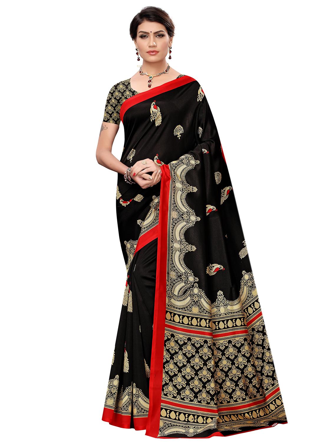 conversational printed bhagalpuri saree with blouse - 16708054 - Zoom Image - 1