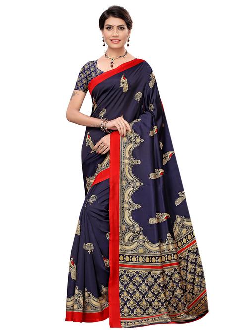 conversational printed bhagalpuri saree with blouse - 16708055 - Standard Image - 1