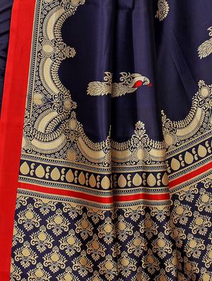 conversational printed bhagalpuri saree with blouse - 16708055 - Standard Image - 3