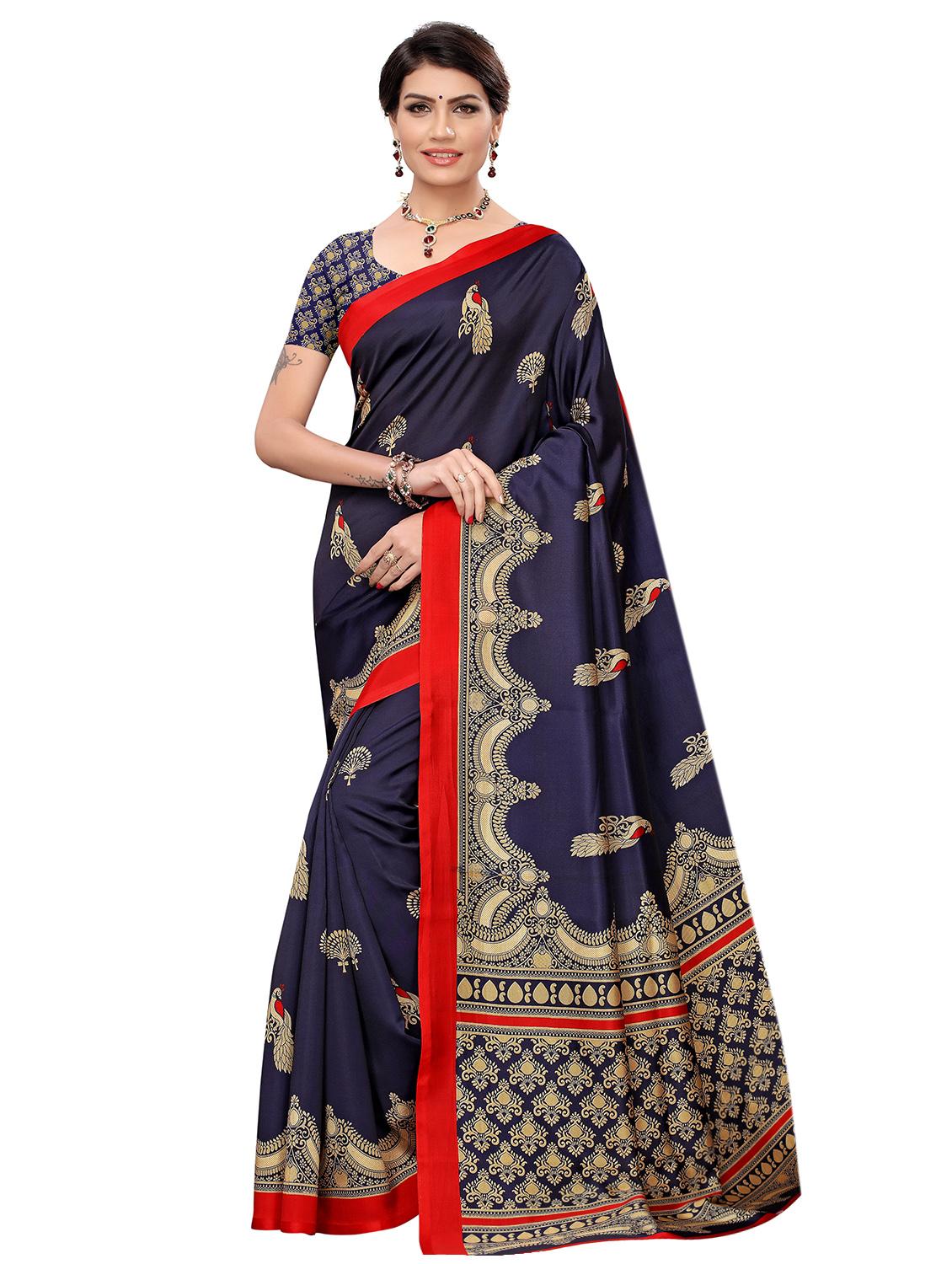 conversational printed bhagalpuri saree with blouse - 16708055 - Zoom Image - 1