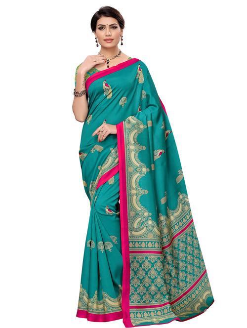 conversational printed bhagalpuri saree with blouse - 16708057 - Standard Image - 1