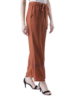tie up waist lace detail palazzo - 16708278 - Standard Image - 2