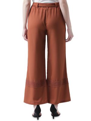tie up waist lace detail palazzo - 16708278 - Standard Image - 3