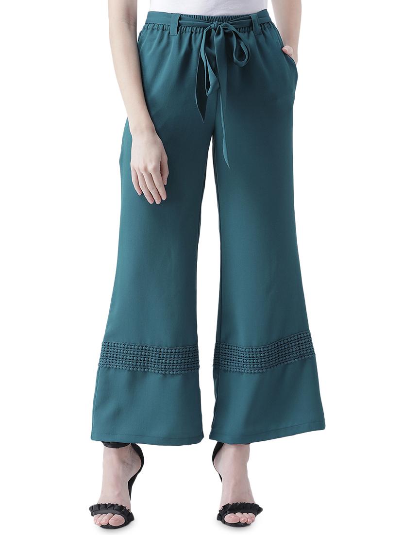 tie up waist lace detail palazzo - 16708279 - Zoom Image - 1