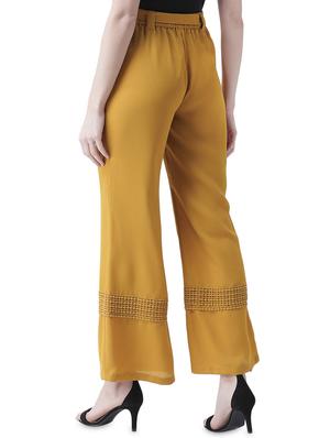 tie up waist lace detail palazzo - 16708280 - Standard Image - 3