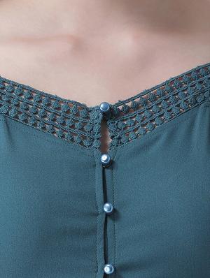 lace detail gathered hem high low dress - 16708288 - Standard Image - 4