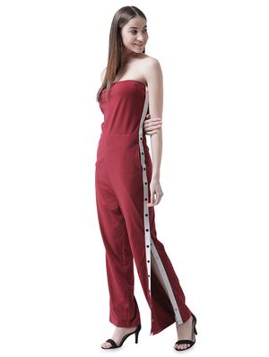 side taped tube jumpsuit - 16708309 - Standard Image - 2
