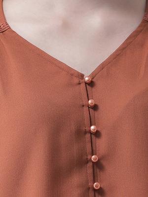 lace detail bishop sleeved top - 16708313 - Standard Image - 5