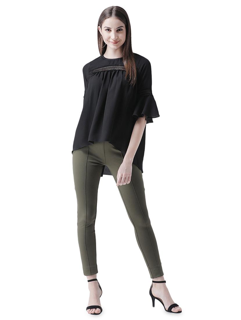 tie front lace detail top - 16708315 - Zoom Image - 4