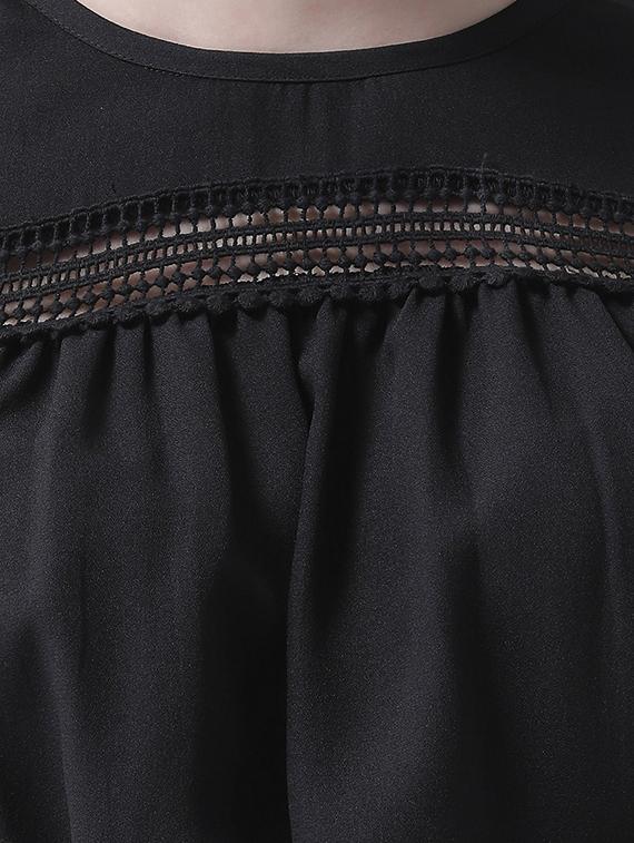 tie front lace detail top - 16708315 - Zoom Image - 5