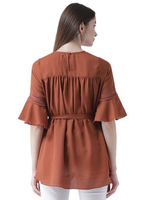 tie front lace detail top - 16708316 - Standard Image - 3