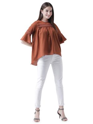 tie front lace detail top - 16708316 - Standard Image - 4