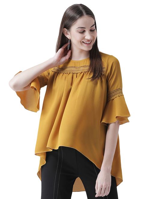 tie front lace detail top - 16708318 - Very Small Image - 1
