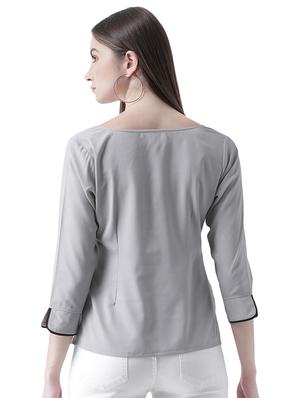 notch neck pleat detail top - 16708325 - Standard Image - 3