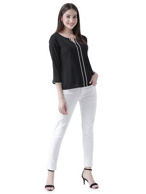 notch neck pleat detail top - 16708326 - Standard Image - 4