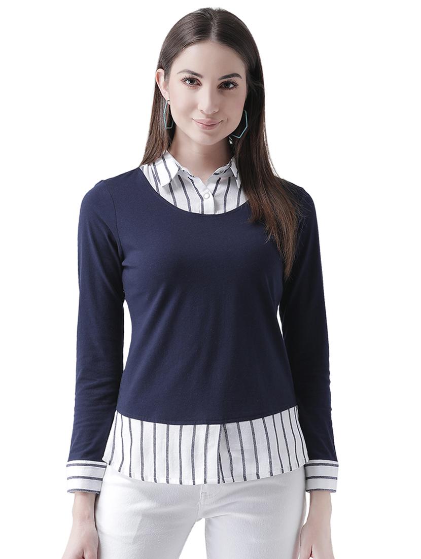 shirt collar layered top - 16708327 - Zoom Image - 1