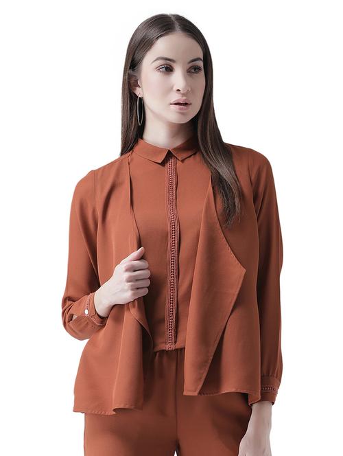 lace detail long sleeved layered top - 16708333 - Standard Image - 1