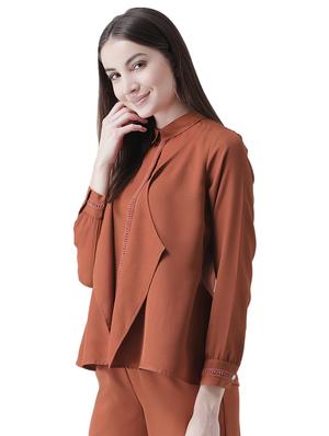 lace detail long sleeved layered top - 16708333 - Standard Image - 2