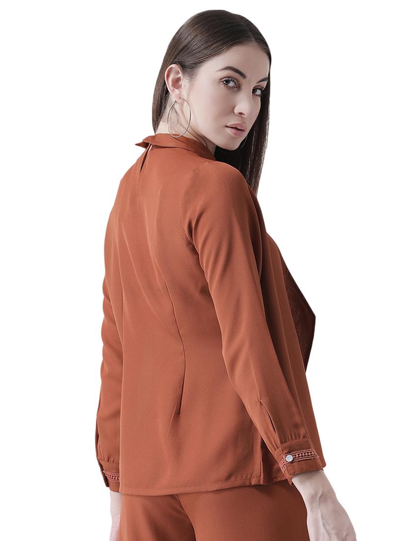 lace detail long sleeved layered top - 16708333 - Zoom Image - 3
