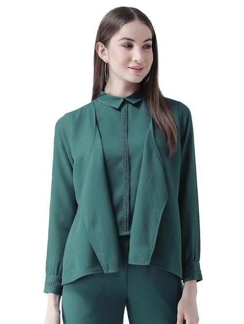 lace detail long sleeved layered top - 16708334 - Standard Image - 1