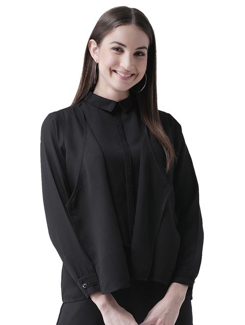 lace detail long sleeved layered top - 16708336 - Standard Image - 1