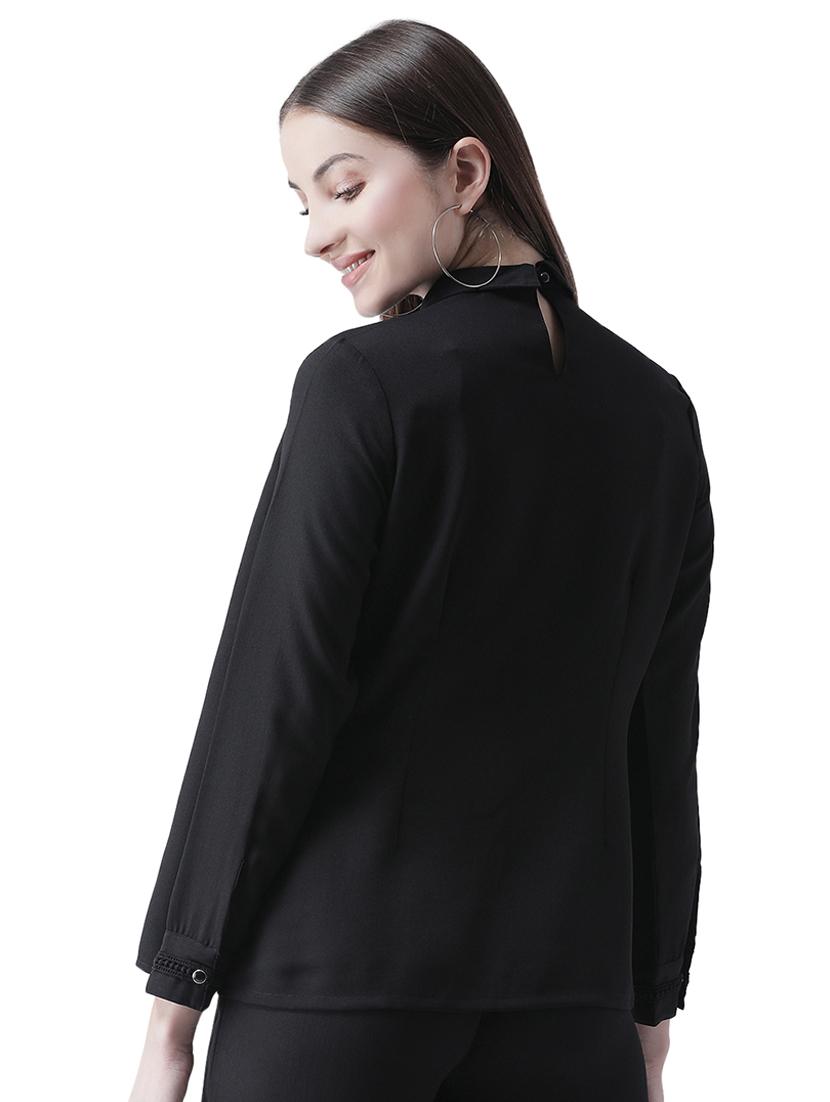 lace detail long sleeved layered top - 16708336 - Zoom Image - 3