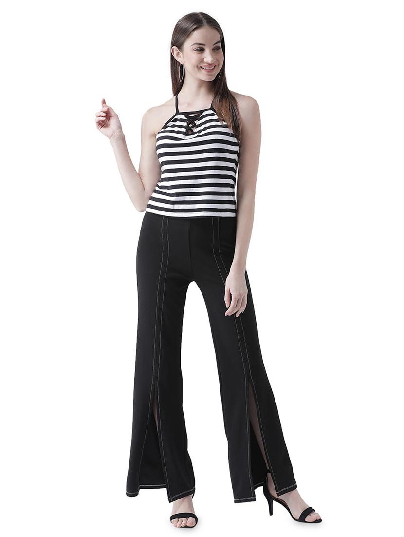 criss cross detail halter neck top - 16708348 - Zoom Image - 4