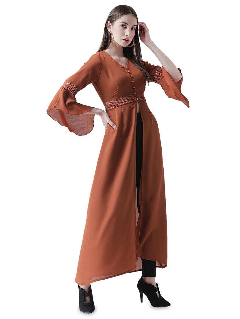 lace detail bell sleeved tunic - 16708349 - Zoom Image - 1
