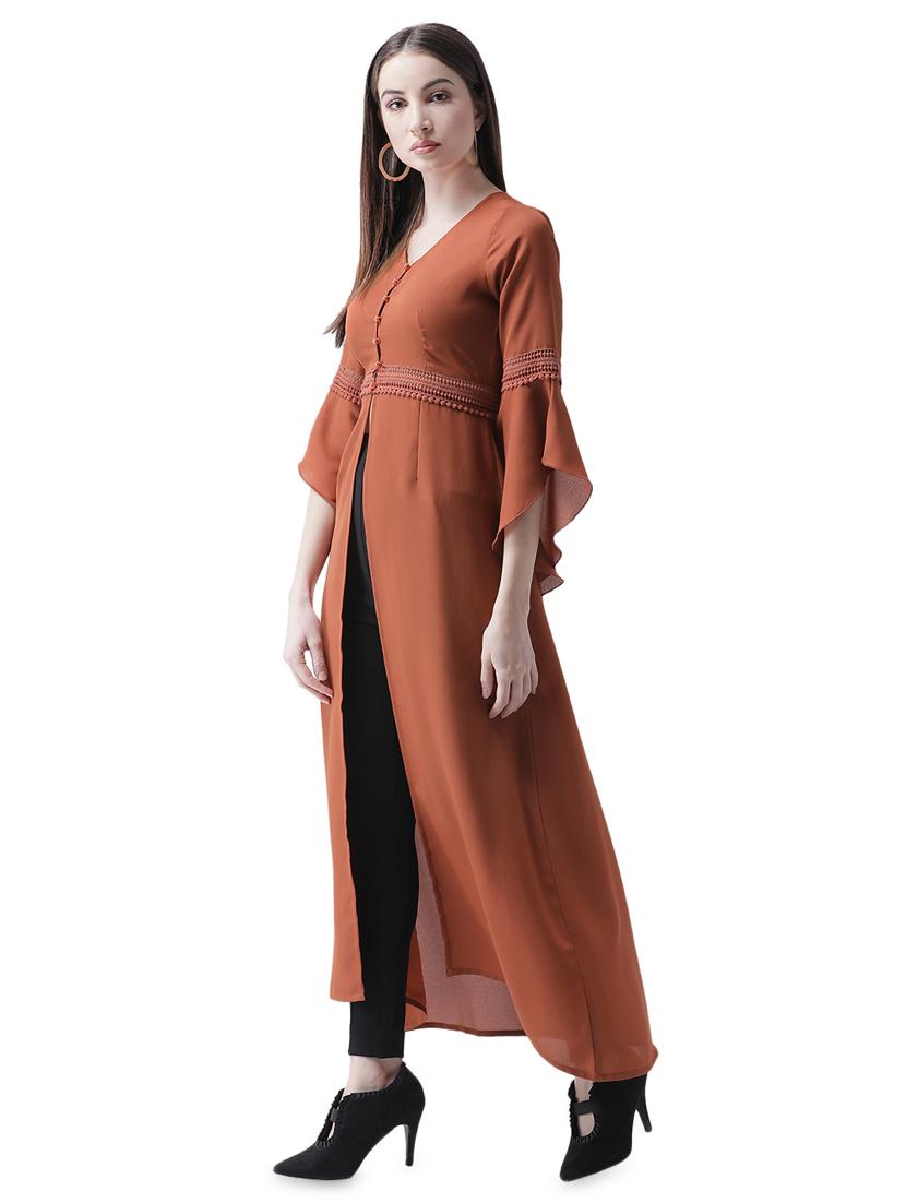 lace detail bell sleeved tunic - 16708349 - Zoom Image - 2