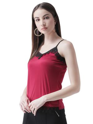 lace detail cami neck top - 16708354 - Standard Image - 2