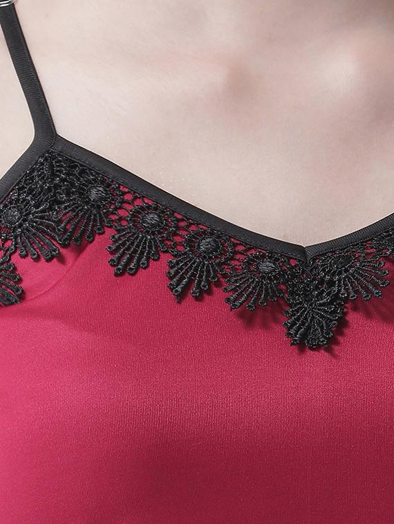 lace detail cami neck top - 16708354 - Zoom Image - 5