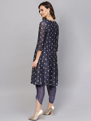 embroidered kurta salwar set - 16708362 - Standard Image - 3